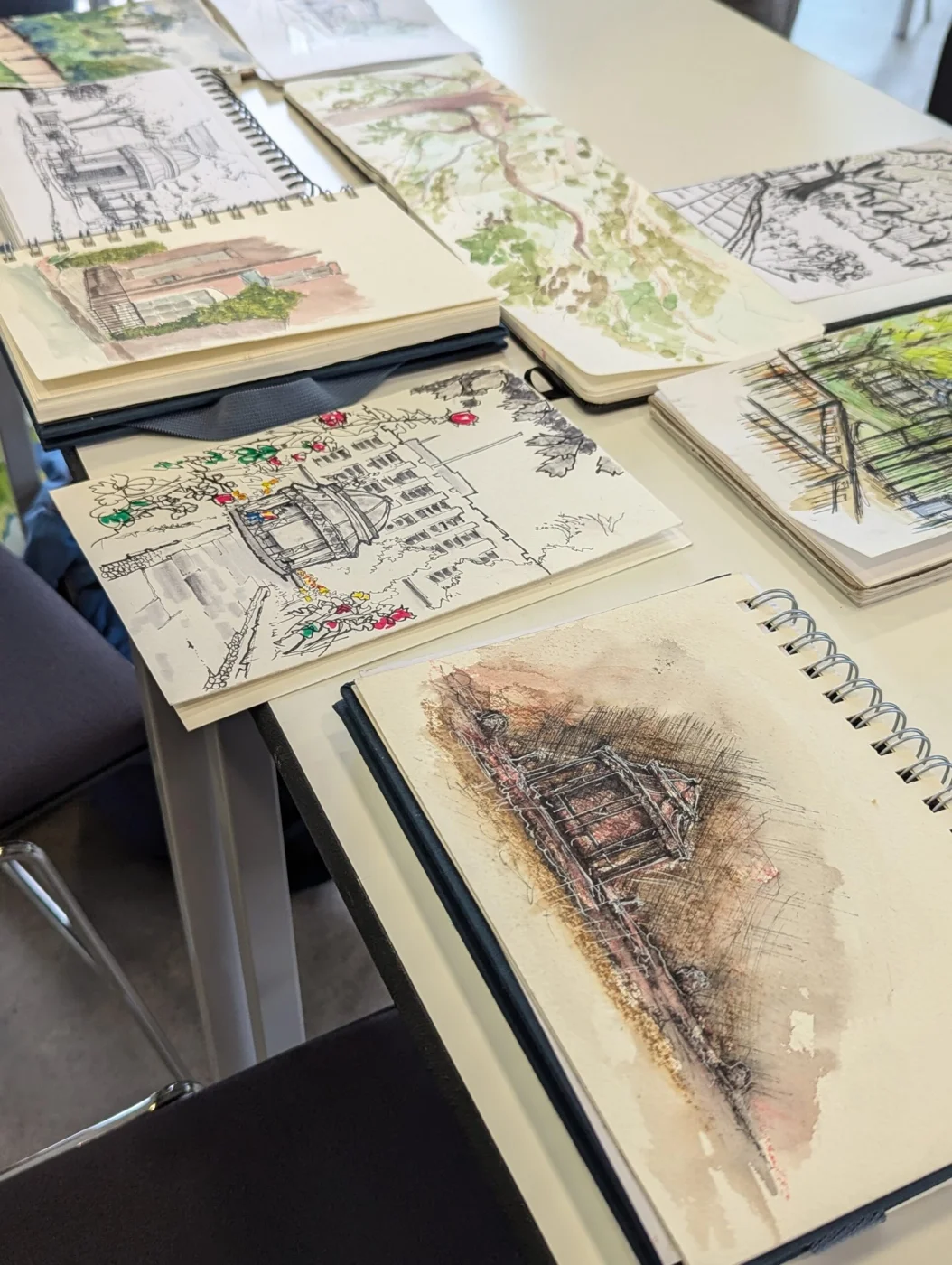 Sketches and artwork from our visit to Abercromby Square