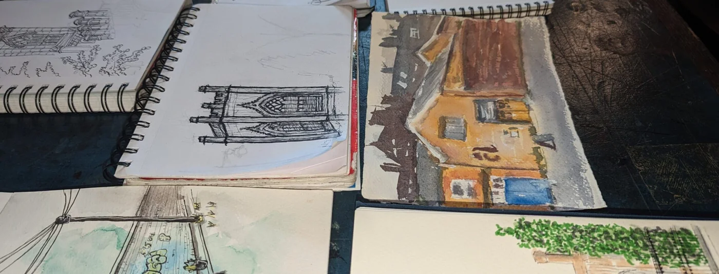 Sketches and artwork from our visit to Artefact