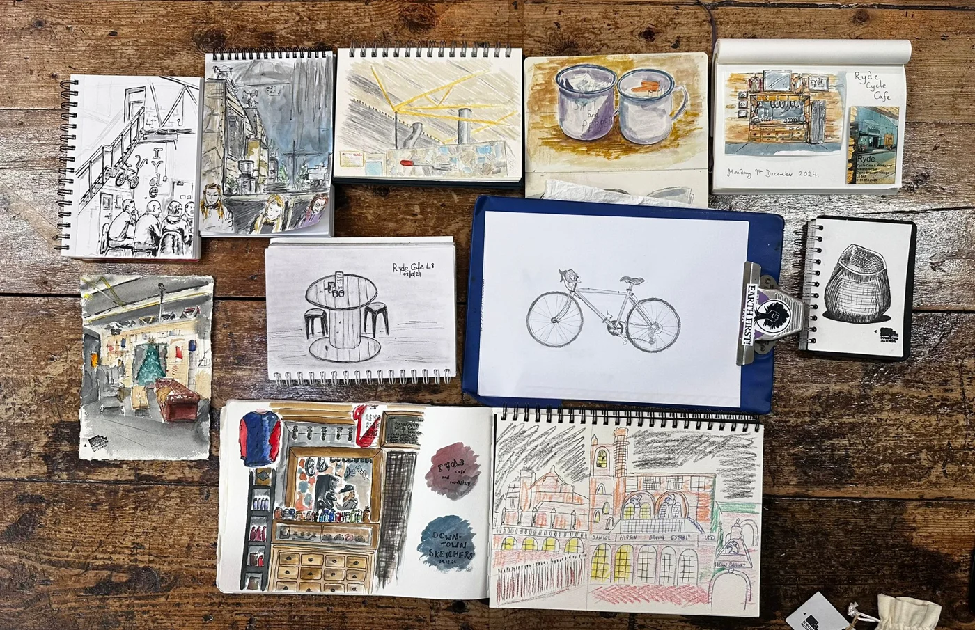 Sketches and artwork from our visit to Head of Steam