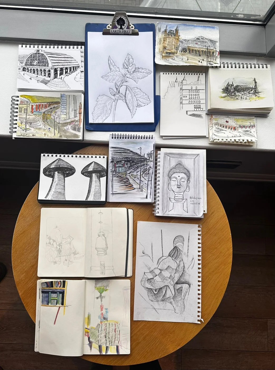 Sketches and artwork from our visit to Holiday Inn, Liverpool