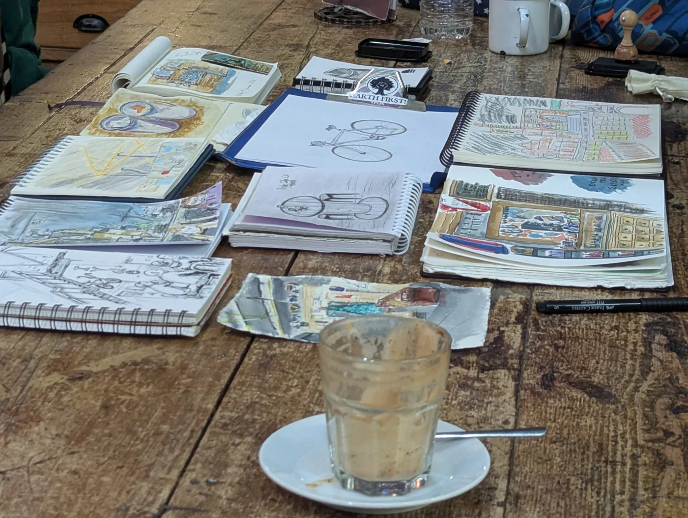 Sketches and artwork from our visit to Ryde Cafe