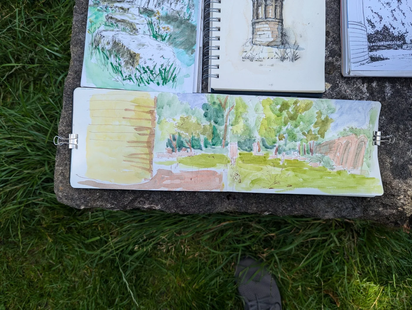 Sketches and artwork from our visit to St James Gardens
